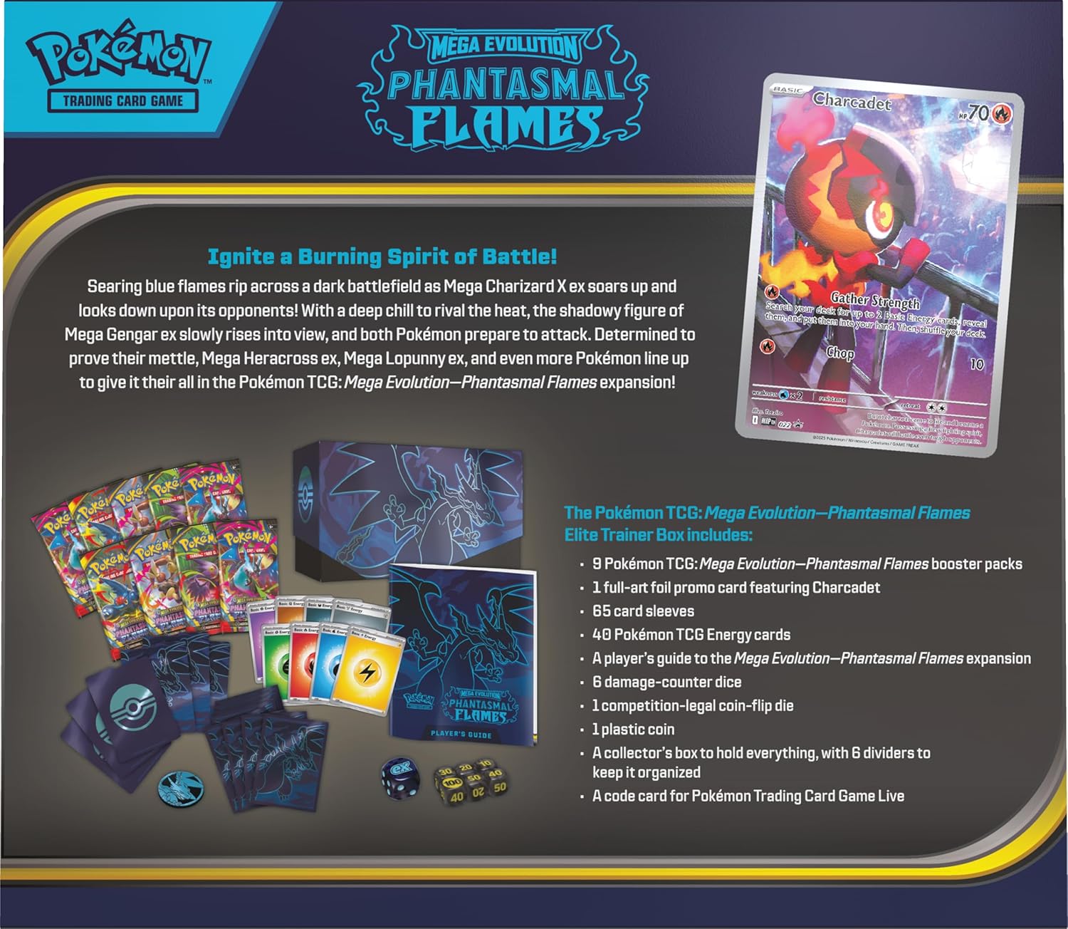 Pokémon TCG: Mega Evolution-Phantasmal Flames Elite Trainer Box