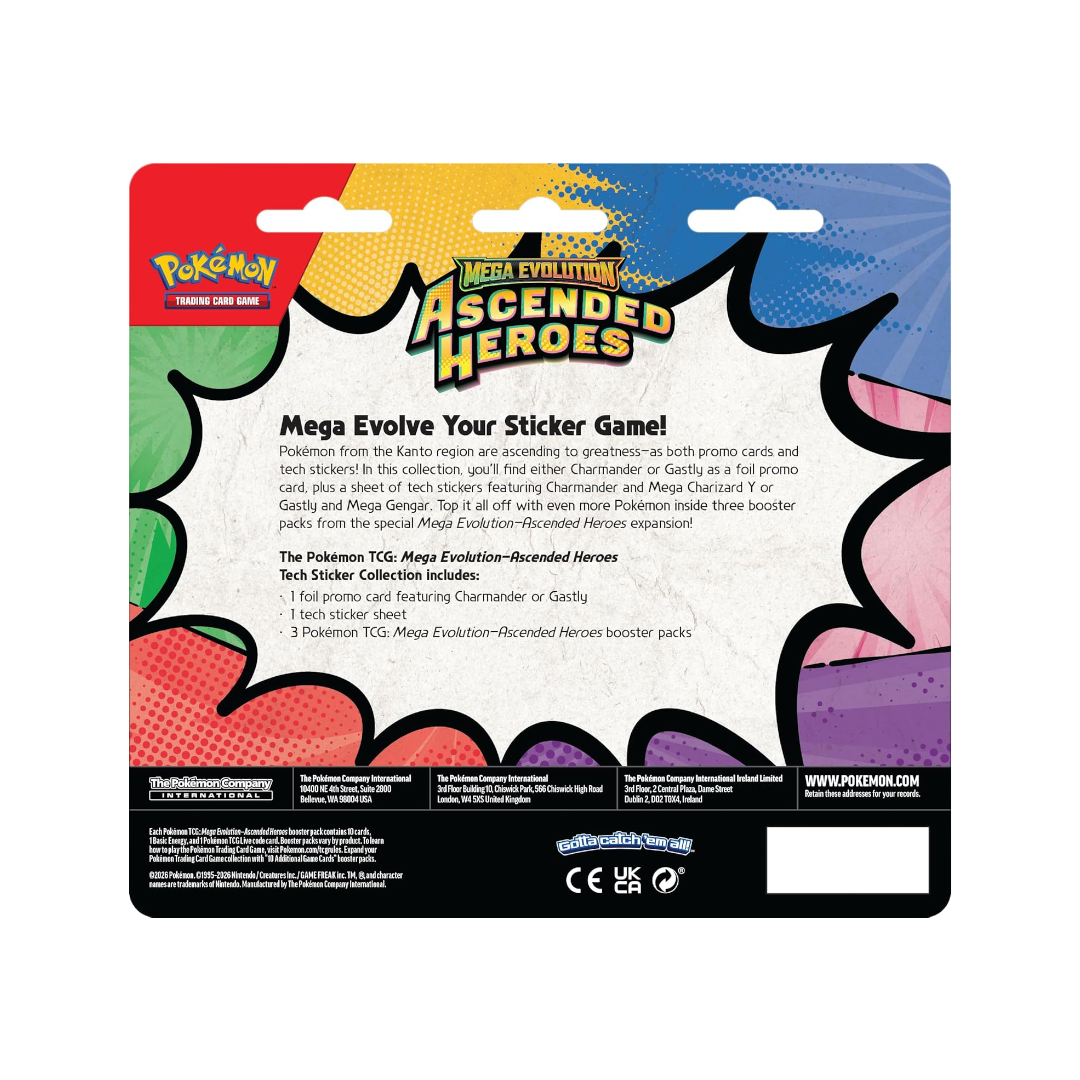 Pokémon TCG: Mega Evolution—Ascended Heroes Tech Sticker Collection—Gastly
