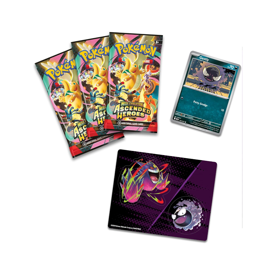 Pokémon TCG: Mega Evolution—Ascended Heroes Tech Sticker Collection—Gastly